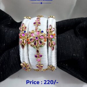 Silk thread bangles set
