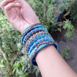 রয়েল ব্লু জারি গ্ল্যামার চুড়ি
